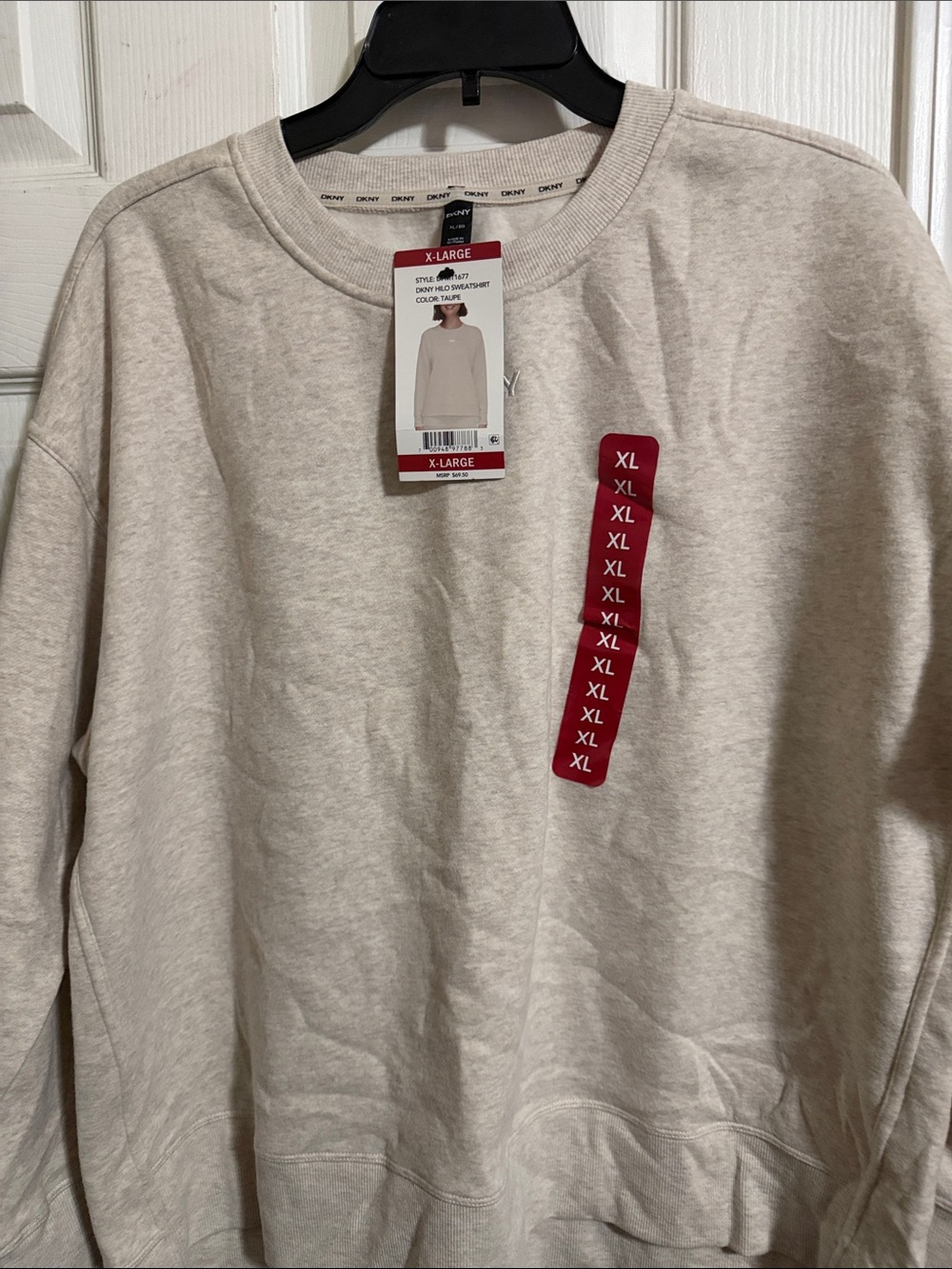 Dkny Neutral Heather Crewneck Sweatshirt - Beige